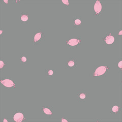 Seamless pattern with pigs in funny poses color