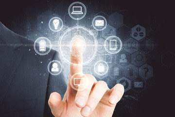 Obraz premium Biometrics and access concept