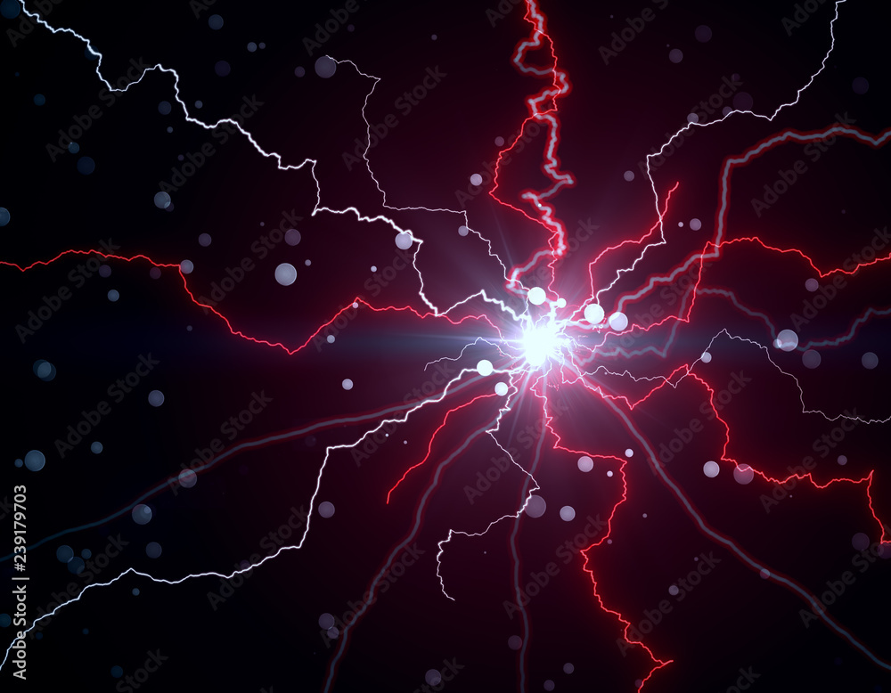 Poster abstract red lightning texture