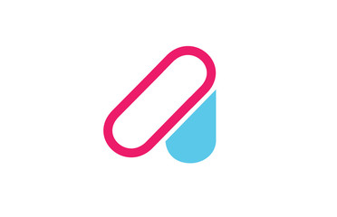 alphabet letter A logo company icon design