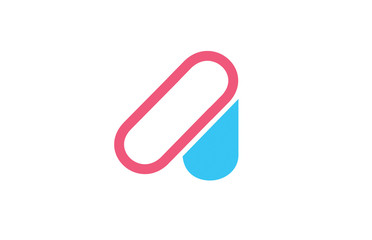 alphabet letter A logo company icon design