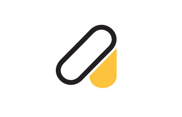 alphabet letter A logo company icon design