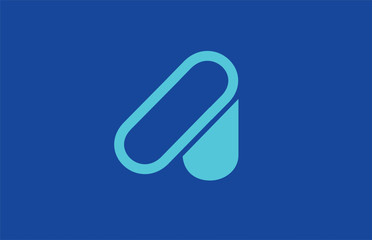 alphabet letter A logo company icon design