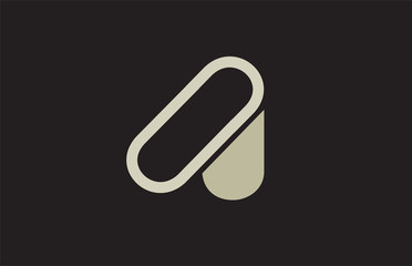 alphabet letter A logo company icon design