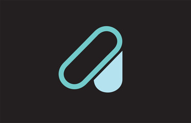 alphabet letter A logo company icon design