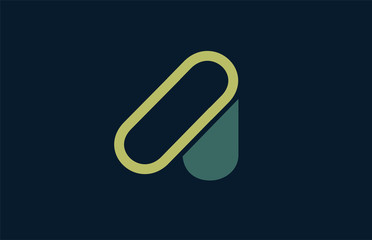 alphabet letter A logo company icon design