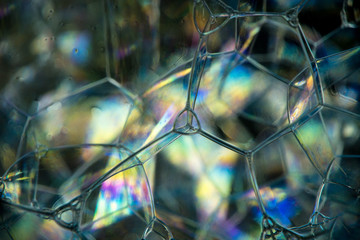 Soap bubbles, macro shot