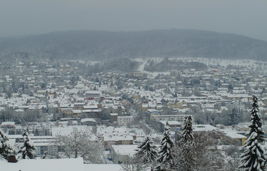 Fototapeta na wymiar Lörrach unter dem schnee