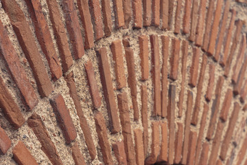 Architectural arch of bricks