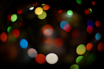 Blurred christmas lights, holiday background