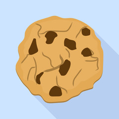 Homemade cookie icon. Flat illustration of homemade cookie vector icon for web design