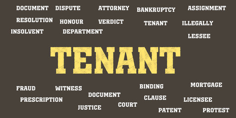 tenant Words and tags cloud