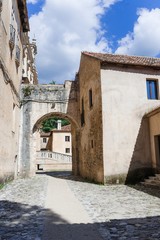 Fototapeta na wymiar Padula, Italy - September 2018: External Courtyard by Certosa Di San Lorenzo