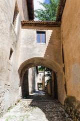 Padula, Italy - September 2018: External Courtyard by Certosa Di San Lorenzo