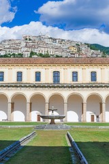 Padula, Italy - September 2018: Internal Courtyard Certosa Di San Lorenzo