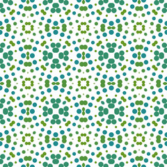 Seamless abstract pattern background with a variety of colored circles.