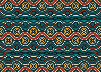 Aboriginal art vector seamless pattern  background.