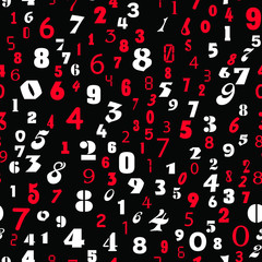 Numbers, education, school concept. Seamless vector EPS 10 pattern. Flat style