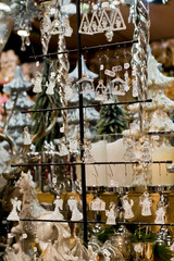 Fototapeta na wymiar Christmastree decorations at the German Christmas market in Munich