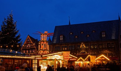 Naklejka premium Weihnachtsmarkt in Quedlinburg