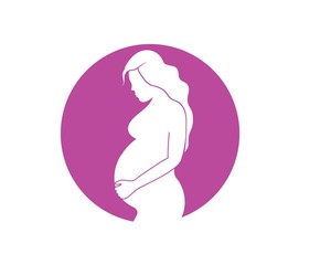 beauty pregnant women vector icon