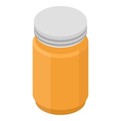 Honey jar icon. Isometric of honey jar vector icon for web design isolated on white background