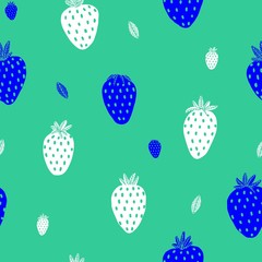 Seamless background with strawberries
