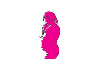 beauty pregnant women vector icon