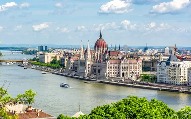 Deurstickers Boedapest Hongaars parlementsgebouw in Boedapest