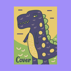 cute dinosaur drawn as vector for kids fashion – Vector