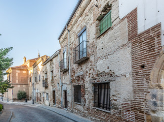 Fototapeta na wymiar Street of the municipality of Arevalo Spain, belonging to the province of Avila