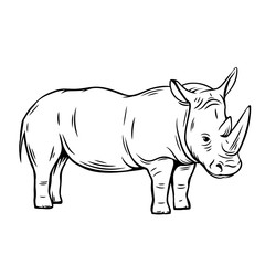Outline rhinoceros icon