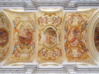 Malerisches Deckenfresco der Stiftskirche des Augustiner Chorherrenstift in St. Florian