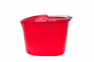 Red cleaning plastic bucket © mdbildes