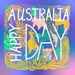 Happy Australia day cards design