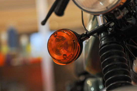 moped motorrad detail blinker scheinwerfer