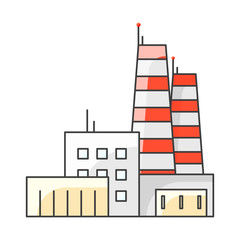 Icon factory. Vector illustration on white background