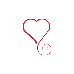 Heart colored icon on white background. Can be used for web, logo, mobile app, UI, UX