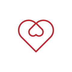 Heart colored icon on white background. Can be used for web, logo, mobile app, UI, UX