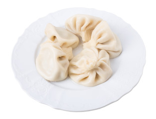 Delicious dumplings with beef meat.