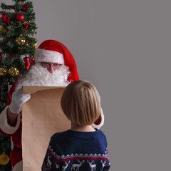 Santa Claus and child