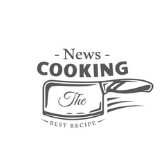 Cooking label isolated on white background