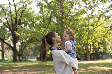 Naklejka premium Family. Mother and daughter.