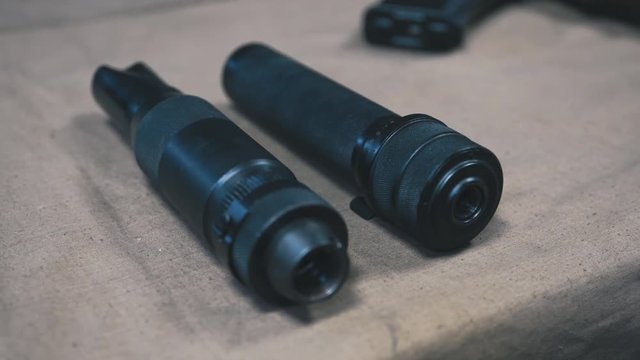 Man training skills with Kalashnikov 
