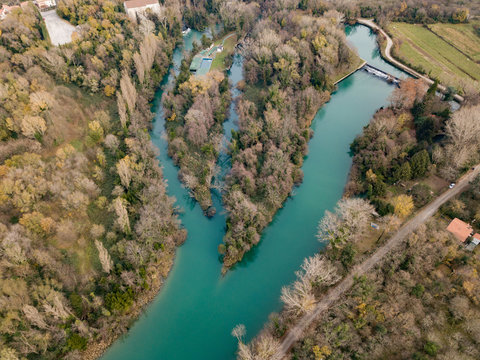 The Timavo River (Il fiume Timavo, Timava, Timav) is a two-kilometre stream in the Province of Trieste. It has four sources near San Giovanni (&Scaron;tivan) near Duino (Devin)