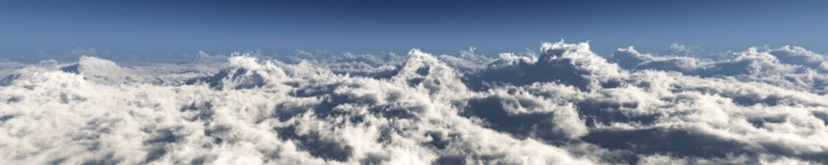 Snow clouds, a panorama of clouds, the sky with clouds from above
