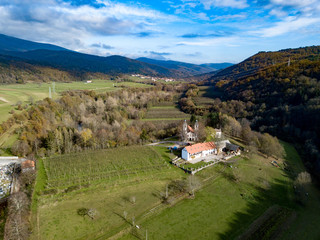 Vremska dolina (Vreme Valley) with a church of Saint Mary is a blind valley close to UNESCO site of Škocjan Caves (Škocjanske jame).  © Stepo