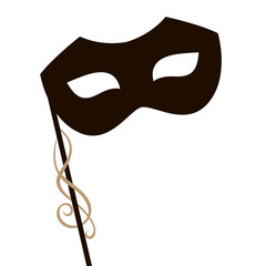 illustration of carnival mask isolated on white background