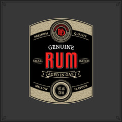 Rum label template