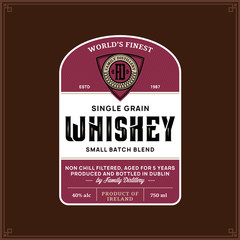 Whiskey label template